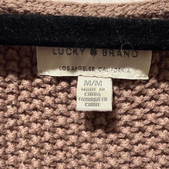Lucky Brand Women's V-Neck Sweater in Pink - Picture 2 of 2